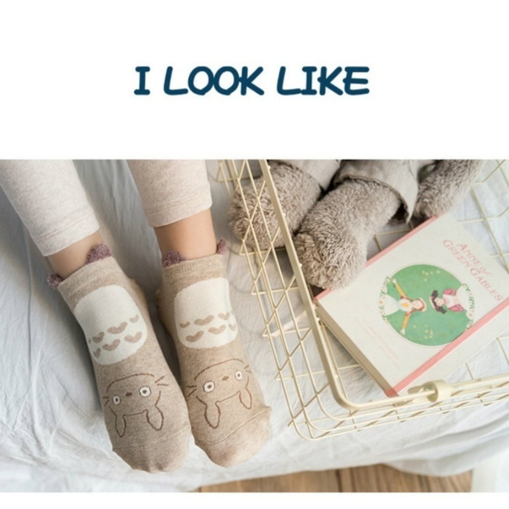 Tan - Totoro Socks